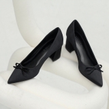 Bow Tie Black Sandals