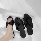 Dép bệt nữ mũi tròn quai nơ