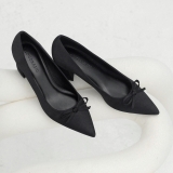 Bow Tie Black Sandals