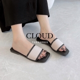 Dép bệt mũi vuông quai ngang / quai chéo viền