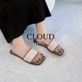 Dép bệt mũi vuông quai ngang / quai chéo viền