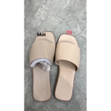 Dép bệt nữ CL quai ngang da trơn bản to basic