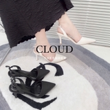 Giày cao gót quai hậu mũi nhọn, quai nơ sau