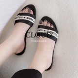 Dép bệt nữ mũi tròn quai ruy băng