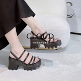 Giày sandal đế bánh mì bốn dây