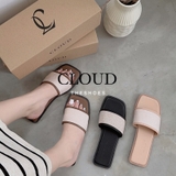 Dép bệt mũi vuông quai ngang / quai chéo viền