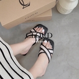 Dép bệt mũi vuông quai ngang / quai chéo viền