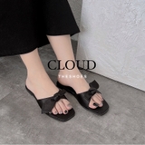 Dép nơ thắt satin
