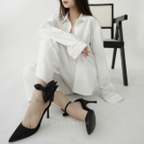 Lizaa Bow Strap Pumps