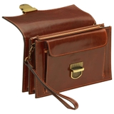 CLUTCH NAM MÀU NÂU 073993MA * 93Ma – OLD ANGLER - SẢN XUẤT THỦ CÔNG TỪ ITALY