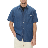 ÁO SƠ MI NAM DENIM CỘC TAY J30J327178_1A4 - CALVIN KLEIN - NHẬP KHẨU CHÍNH HÃNG TỪ ITALY