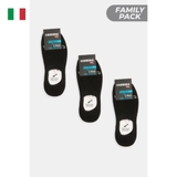 PACK 2 ĐÔI TẤT NAM NỬA BÀN CHÂN MÀU ĐEN - CARRERA JEANS - NHẬP KHẨU CHÍNH HÃNG TỪ Ý