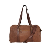 TÚI DU LỊCH DA CALFSKIN 1001-2 DL - Brown -  MEDICI OF FLORENCE - SẢN XUẤT THỦ CÔNG TẠI ITALIA