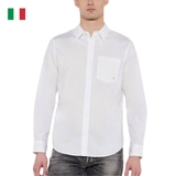 ÁO SƠ MI NAM DÀI TAY CLASSIC FIT MÀU TRẮNG - CALVIN KLEIN - NHẬP KHẨU CHÍNH HÃNG TỪ ITALY