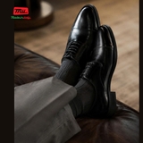 GIÀY DA THẬT NAM CÔNG SỞ Alex-17_Black (605) - MADE IN ITALY - SẢN XUẤT TẠI ITALY