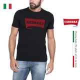 ÁO THUN NAM CỘC TAY BASIC MÀU ĐEN IN LOGO – CARRERA JEANS - NHẬP KHẨU CHÍNH HÃNG TỪ Ý