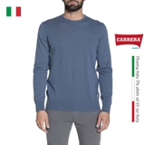 ÁO LEN DỆT KIM NAM COTTON DÀI TAY XANH DƯƠNG ĐẬM - CARRERA JEANS - NHẬP KHẨU CHÍNH HÃNG TỪ ITALIA