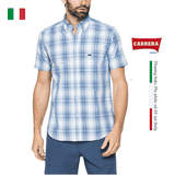 ÁO SƠ MI NAM CỘC TAY HỌA TIẾT KẺ CARO – CARRERA JEANS - NHẬP KHẨU CHÍNH NGẠCH TỪ Ý