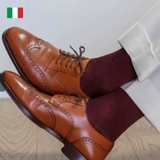 GIÀY DA CÔNG SỞ MÀU NÂU (DA THẬT) - GERMANO BELLESI - SẢN XUẤT THỦ CÔNG TẠI ITALY