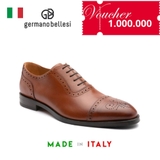 GIÀY DA CÔNG SỞ MÀU NÂU (DA THẬT) - GERMANO BELLESI - SẢN XUẤT THỦ CÔNG TẠI ITALY