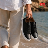 GIÀY SNEAKER DA THẬT NAM Alex-16_Black (4190) - MADE IN ITALY - SẢN XUẤT TẠI ITALY