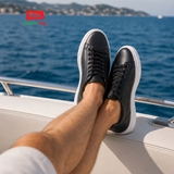 GIÀY SNEAKER DA THẬT NAM Alex-16_Black (4190) - MADE IN ITALY - SẢN XUẤT TẠI ITALY