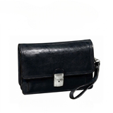 CLUTCH DA THẬT NAM MÀU ĐEN 912132-10 - GIANNI CONTI - SẢN XUẤT THỦ CÔNG TẠI ITALY