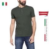 ÁO THUN NAM JERSEY COTTON CỔ CHỮ V CÀI KHUY– CARRERA JEANS - NHẬP KHẨU CHÍNH HÃNG TỪ Ý