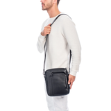 TÚI ĐEO CHÉO DA THẬT NAM MÀU ĐEN URBAN 1812283 - GIANNI CONTI - SẢN XUẤT THỦ CÔNG TỪ ITALY