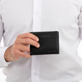 VÍ DA THẬT NAM MÀU ĐEN 1817220 – GIANNI CONTI - SẢN XUẤT THỦ CÔNG TỪ ITALY