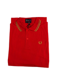 ÁO POLO DÀI TAY VIỀN CỔ MÀU ĐỎ - FRED PERRY - NHẬP KHẨU TRỰC TIẾP TỪ ĐỨC