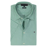 ÁO SƠ MI NAM HỌA TIẾT KẺ SỌC MÀU FORT GREEN MW0MW39161_0CD - TOMMY HILFIGER - NHẬP KHẨU CHÍNH HÃNG TỪ Ý