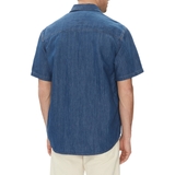 ÁO SƠ MI NAM DENIM CỘC TAY J30J327178_1A4 - CALVIN KLEIN - NHẬP KHẨU CHÍNH HÃNG TỪ ITALY