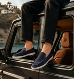 GIÀY LƯỜI DA THẬT NAM (21 Casmocio Blu) - VALDORO - SẢN XUẤT TẠI ITALY