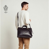 TÚI ĐỰNG LAPTOP DA CALFSKIN CAO CẤP 081 - Black -  MEDICI OF FLORENCE - SẢN XUẤT THỦ CÔNG TẠI ITALIA