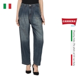QUẦN BAGGY JEANS NỮ MÀU XANH ĐẬM - CARRERA JEANS - NHẬP KHẨU CHÍNH HÃNG TỪ ITALIA