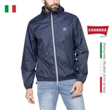 ÁO KHOÁC GIÓ NAM CÓ MŨ VÀ KHÓA KÉO MÀU XANH SẪM– CARRERA JEANS - NHẬP KHẨU CHÍNH HÃNG TỪ Ý