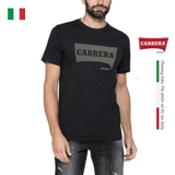 ÁO THUN NAM CỘC TAY BASIC MÀU ĐEN IN LOGO – CARRERA JEANS - NHẬP KHẨU CHÍNH HÃNG TỪ Ý