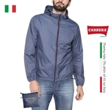 ÁO KHOÁC GIÓ NAM CÓ MŨ VÀ KHÓA KÉO MÀU XANH – CARRERA JEANS - NHẬP KHẨU CHÍNH HÃNG TỪ Ý