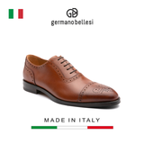 GIÀY DA CÔNG SỞ MÀU NÂU (DA THẬT) - GERMANO BELLESI - SẢN XUẤT THỦ CÔNG TẠI ITALY
