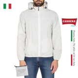 ÁO KHOÁC GIÓ NAM CÓ MŨ VÀ KHÓA KÉO MÀU TRẮNG – CARRERA JEANS - NHẬP KHẨU CHÍNH HÃNG TỪ Ý