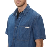ÁO SƠ MI NAM DENIM CỘC TAY J30J327178_1A4 - CALVIN KLEIN - NHẬP KHẨU CHÍNH HÃNG TỪ ITALY
