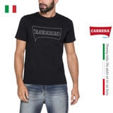 ÁO THUN NAM CỘC TAY BASIC MÀU ĐEN IN LOGO – CARRERA JEANS - NHẬP KHẨU CHÍNH HÃNG TỪ Ý