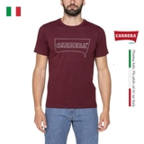 ÁO THUN NAM CỘC TAY BASIC MÀU ĐỎ BORDEAUX IN LOGO – CARRERA JEANS - NHẬP KHẨU CHÍNH HÃNG TỪ Ý