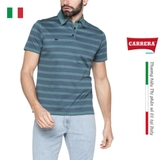 ÁO POLO NAM KẺ NGANG MÀU XANH XĂNG - CARRERA JEANS - NHẬP KHẨU CHÍNH HÃNG TỪ ITALIA