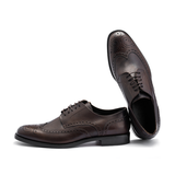 GIÀY DA CÔNG SỞ NAM MÀU NÂU ĐEN - GERMANO BELLESI - SẢN XUẤT THỦ CÔNG TẠI ITALY