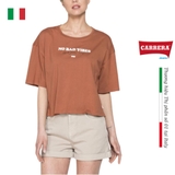ÁO PHÔNG NỮ CROPTOP CỔ TRÒN- CARRERA JEANS - NHẬP KHẨU CHÍNH HÃNG TỪ ITALIA