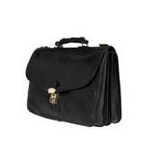 CẶP DA CALFSKIN 4000 - Black -  MEDICI OF FLORENCE - SẢN XUẤT THỦ CÔNG TẠI ITALIA