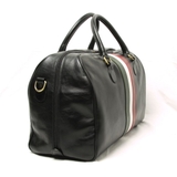 TÚI DU LỊCH DA FULL-GRAIN LEATHER MÀU ĐEN – OLD ANGLER - SẢN XUẤT THỦ CÔNG TỪ ITALY