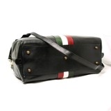 TÚI DU LỊCH DA FULL-GRAIN LEATHER MÀU ĐEN – OLD ANGLER - SẢN XUẤT THỦ CÔNG TỪ ITALY